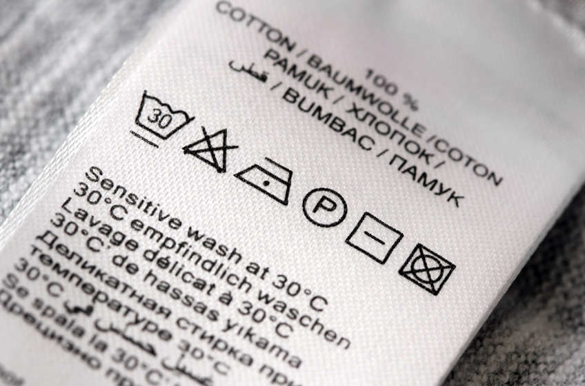 O significado dos símbolos nas etiquetas da roupa