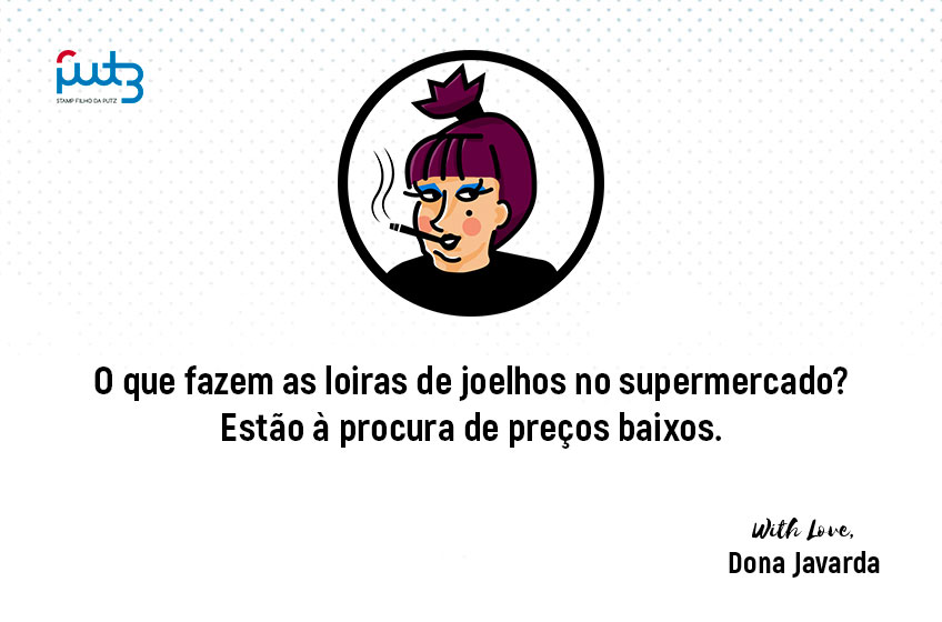 O que fazem as loiras de joelhos no supermercado?