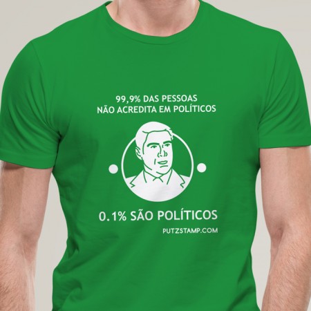 T-SHIRT homem “Acreditar em Políticos”