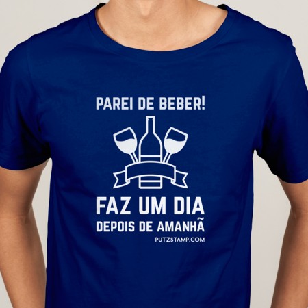 T-SHIRT homem “Parei de Beber”