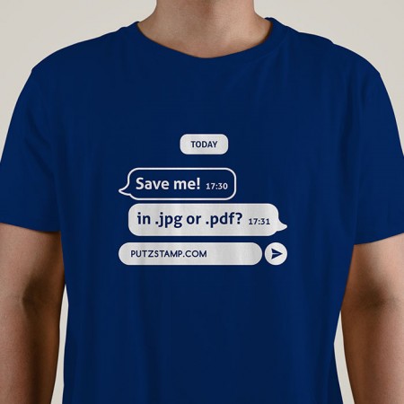 T-SHIRT homem “Save Me! In JPG or PDF?”