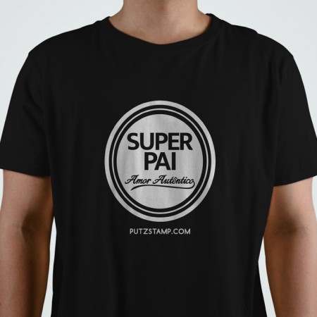 T-SHIRT homem “Super Pai Amor Autêntico”